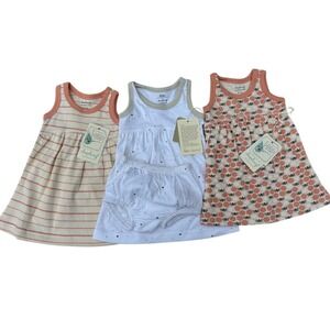 NWT Sapling Organic Cotton‎ Dress Bundle, Size 0-3 Months